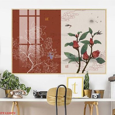 Ảnh gốc File tranh bộ hiện đại FT122072 (nét căng) in mica