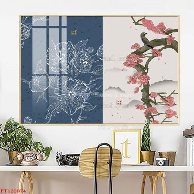 File gốc File tranh bộ hiện đại FT122074 (in mica) cắt laser