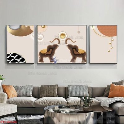 File in trần File tranh bộ hiện đại FT122140 (bản gốc 3D) sống động