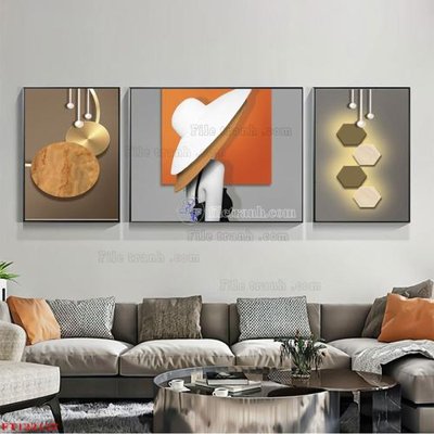 File in ấn File tranh bộ hiện đại FT122157 chuyên nghiệp