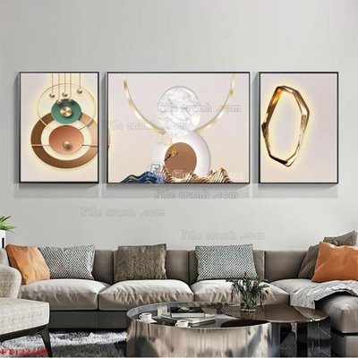 File gốc File tranh bộ hiện đại FT122166 (in 3D) cho trang trí
