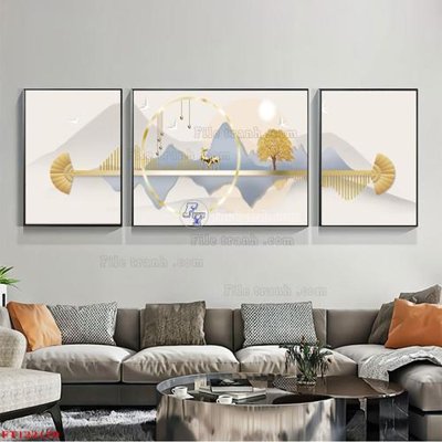 File tranh File tranh bộ hiện đại FT122179 (bản gốc) treo phòng ăn