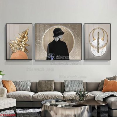 File ảnh File tranh bộ hiện đại FT122207 (gốc) in PP, decal