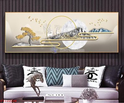 Download file File tranh bộ hiện đại FT122228 (gốc) in mica đèn LED