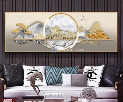 File gốc File tranh bộ hiện đại FT122232 (in lụa) hoa văn cổ điển