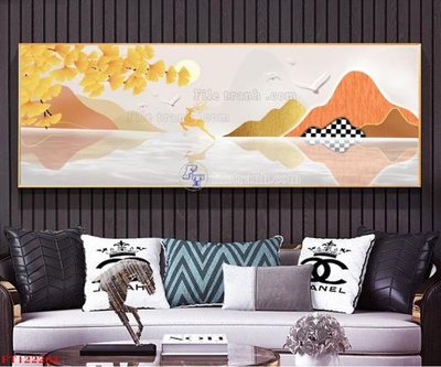 File gốc File tranh bộ hiện đại FT122264 (chuẩn màu) cho in offset