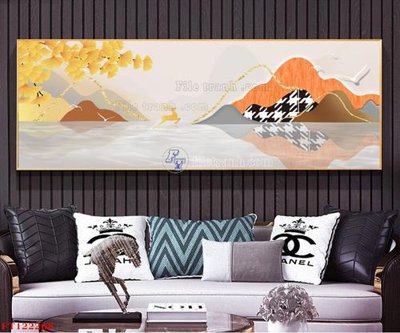 File gốc File tranh bộ hiện đại FT122268 (thiết kế) cho in ấn