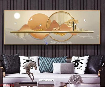 File in trần File tranh bộ hiện đại FT122273 (bản gốc) mây trời