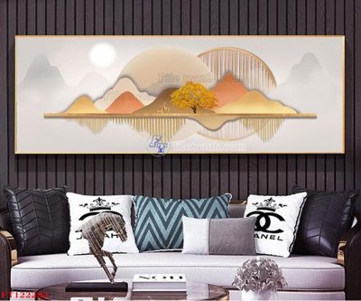 File in lụa File tranh bộ hiện đại FT122282 (tân cổ điển) File tranh bộ hiện đại FT122282