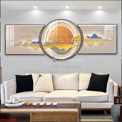 Tải file File tranh bộ hiện đại FT122360 (ảnh gốc) in tranh kính