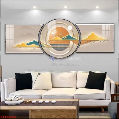 File gốc File tranh bộ hiện đại FT122363 (in mica) làm bảng hiệu