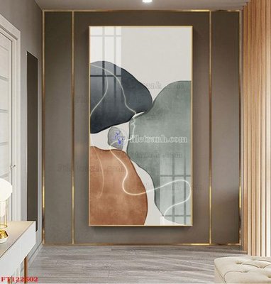 File gốc File tranh bộ hiện đại FT122502 (in lụa) tranh mã đáo