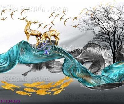 File in lụa File tranh bộ hiện đại FT124322 (chất lượng cao) File tranh bộ hiện đại FT124322