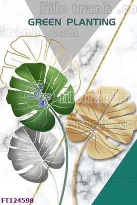 File gốc File tranh bộ hiện đại FT124598 (in lụa) họa tiết 3D