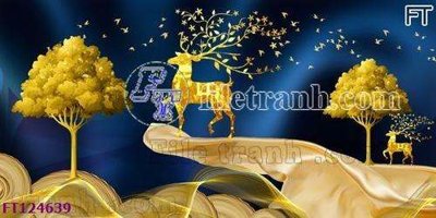 File tranh File tranh bộ hiện đại FT124639 (bản gốc) in lụa dán tường