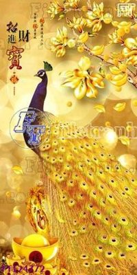 File gốc File tranh bộ hiện đại FT124772 (in lụa) hoa văn cổ điển