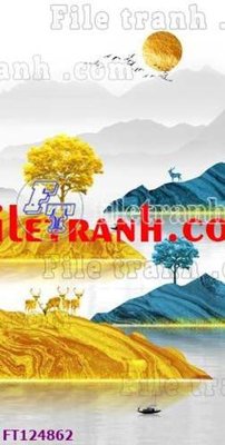 File gốc File tranh bộ hiện đại FT124862 (in lụa) trang trí tường