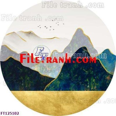 File gốc File tranh bộ hiện đại FT125102 (in lụa) hoa văn cổ điển