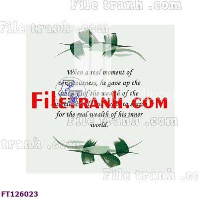 File tranh in tráng gương File tranh bộ hiện đại FT126023 (siêu nét)