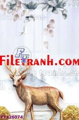 File gốc File tranh bộ hiện đại FT126074 (in lụa) hoa văn cổ điển