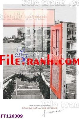 File in trần File tranh bộ hiện đại FT126309 (file gốc) chủ đề vũ trụ