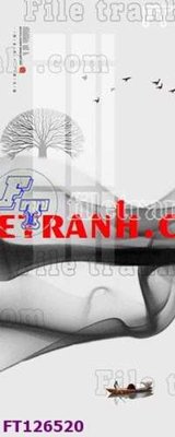File tranh File tranh bộ hiện đại FT126520 (bản gốc) in lụa 5D
