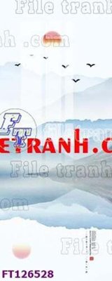 File in trần File tranh bộ hiện đại FT126528 (file gốc) xuyên sáng