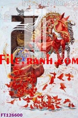 File in trần File tranh bộ hiện đại FT126600 (bản gốc) hoa văn