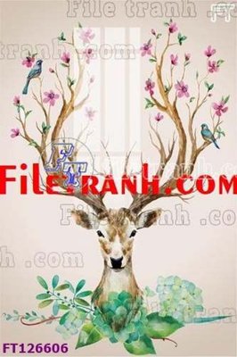 Download file gốc File tranh bộ hiện đại FT126606 (in lụa) tranh 3D