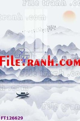 File in trần File tranh bộ hiện đại FT126629 (file gốc) hoa văn 3D