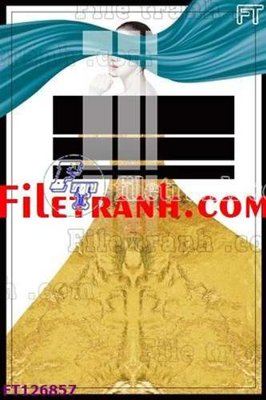 Ảnh gốc File tranh bộ hiện đại FT126857 (nét căng) in mica