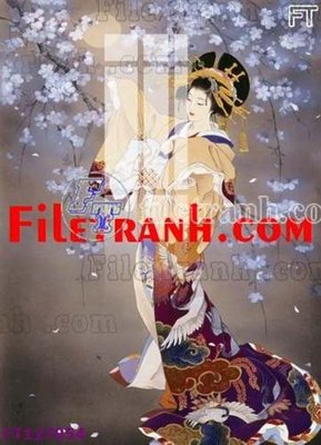 File tranh File tranh bộ hiện đại FT127054 (bản gốc) in lụa 3D