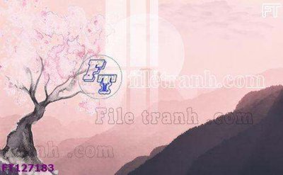 File in trần File tranh bộ hiện đại FT127183 (bản gốc) hoa văn
