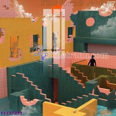 File in ấn File tranh bộ hiện đại FT127233 (bản gốc) sắc nét