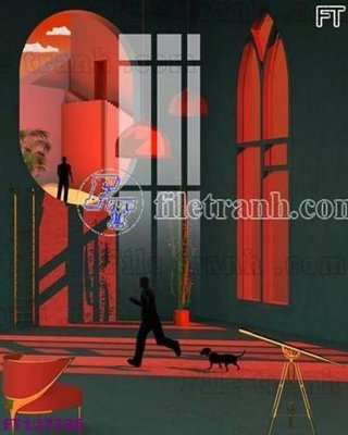 File in lụa File tranh bộ hiện đại FT127236 (hoa văn) File tranh bộ hiện đại FT127236