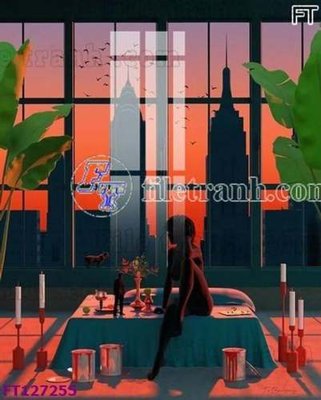 File tranh File tranh bộ hiện đại FT127255 (gốc) phong cách tối giản