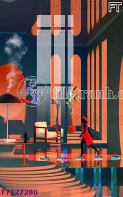 File gốc File tranh bộ hiện đại FT127280 cho in ấn và thiết kế