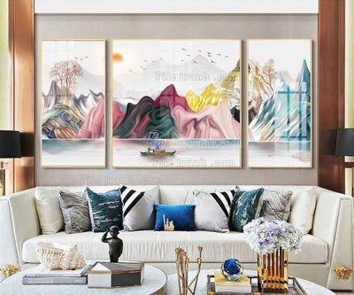 File tranh quảng cáo File tranh hiện đại pha lê gương FT141 (download file gốc)