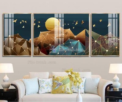 File PSD in ấn File tranh hiện đại pha lê gương FT147 (chất lượng cao)