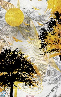 File in lụa Tranh trang trí lối vào FT15067 (hoa văn) Tranh trang trí lối vào FT15067