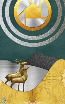 File gốc Tranh trang trí lối vào FT15157 (in tráng gương) nghệ thuật