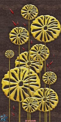 File tranh Tranh trang trí lối vào FT15180 (ảnh gốc) in trần 3D