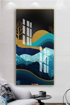 File gốc Tranh trang trí lối vào FT15288 (in lụa) tranh thuận buồm