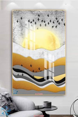 File in trần Tranh trang trí lối vào FT15355 (file gốc) xuyên sáng