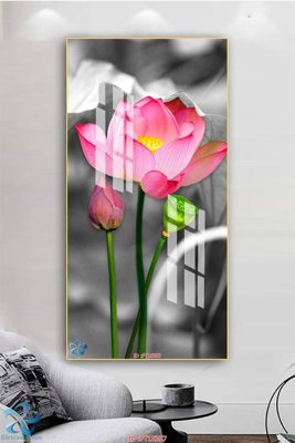 Ảnh gốc file in lụa Tranh trang trí lối vào FT15357 chi tiết