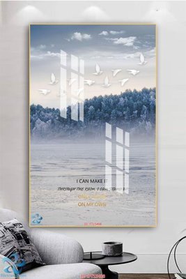 File in mica Tranh trang trí lối vào FT15408 (bản gốc) làm vách ngăn