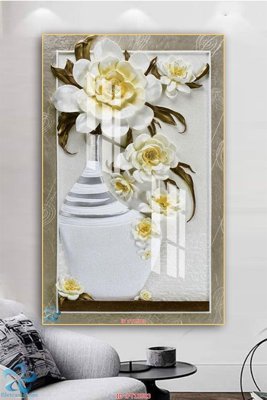 File in lụa Tranh trang trí lối vào FT15503 (tân cổ điển) Tranh trang trí lối vào FT15503