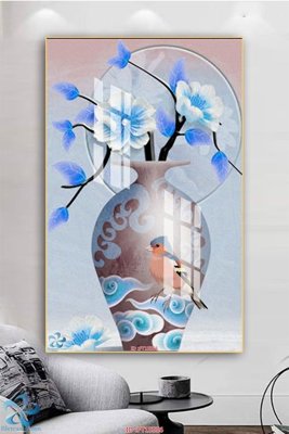 Tải file Tranh trang trí lối vào FT15556 (gốc) chủ đề hoa sen