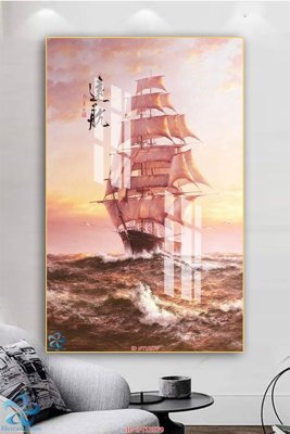 File in lụa Tranh trang trí lối vào FT15579 (phong cảnh) Tranh trang trí lối vào FT15579