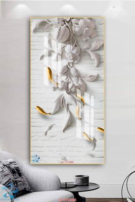 Tải file Tranh trang trí lối vào FT15585 (gốc) chủ đề hoa sen